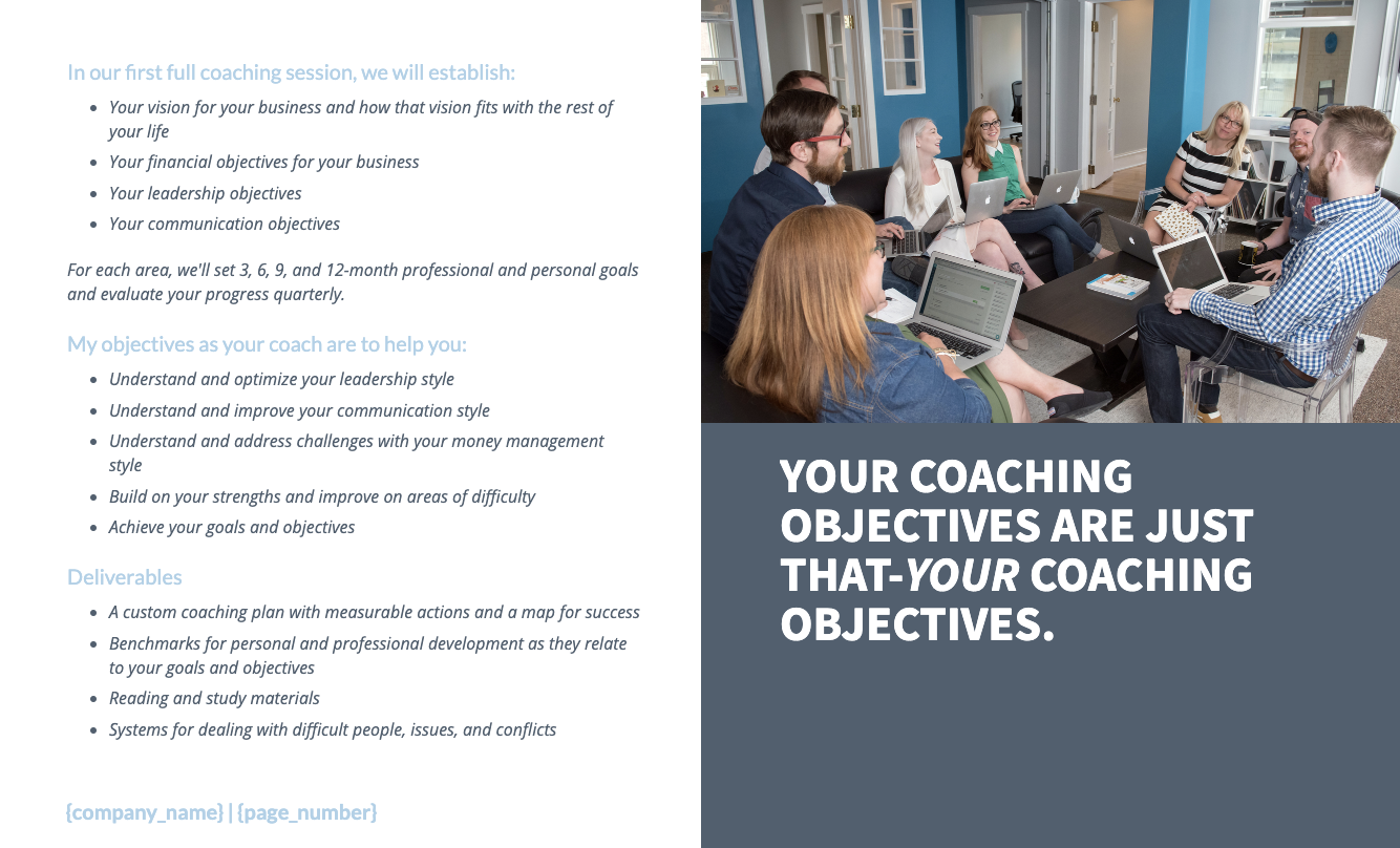 Executive Coaching Proposal Template